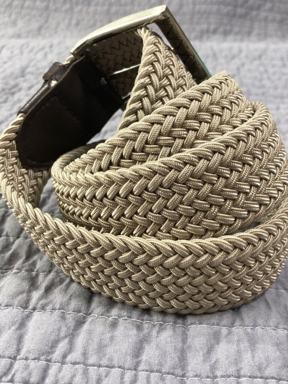 4/$15 Braided Belt Men 40 - 42 Brown Tan Classic Preppy - Picture 4 of 16